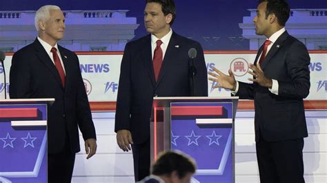Republican candidates fight each other, and mostly line up behind Trump, at the first debate